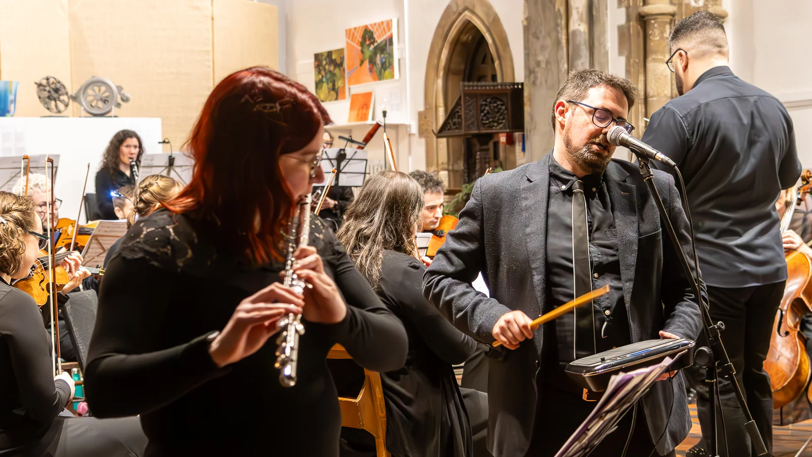 Richard F. Jackson performing with Roath Chamber Orchestra, 23rd March 2025 - Photo by Keith Bolton @old_aged_punk