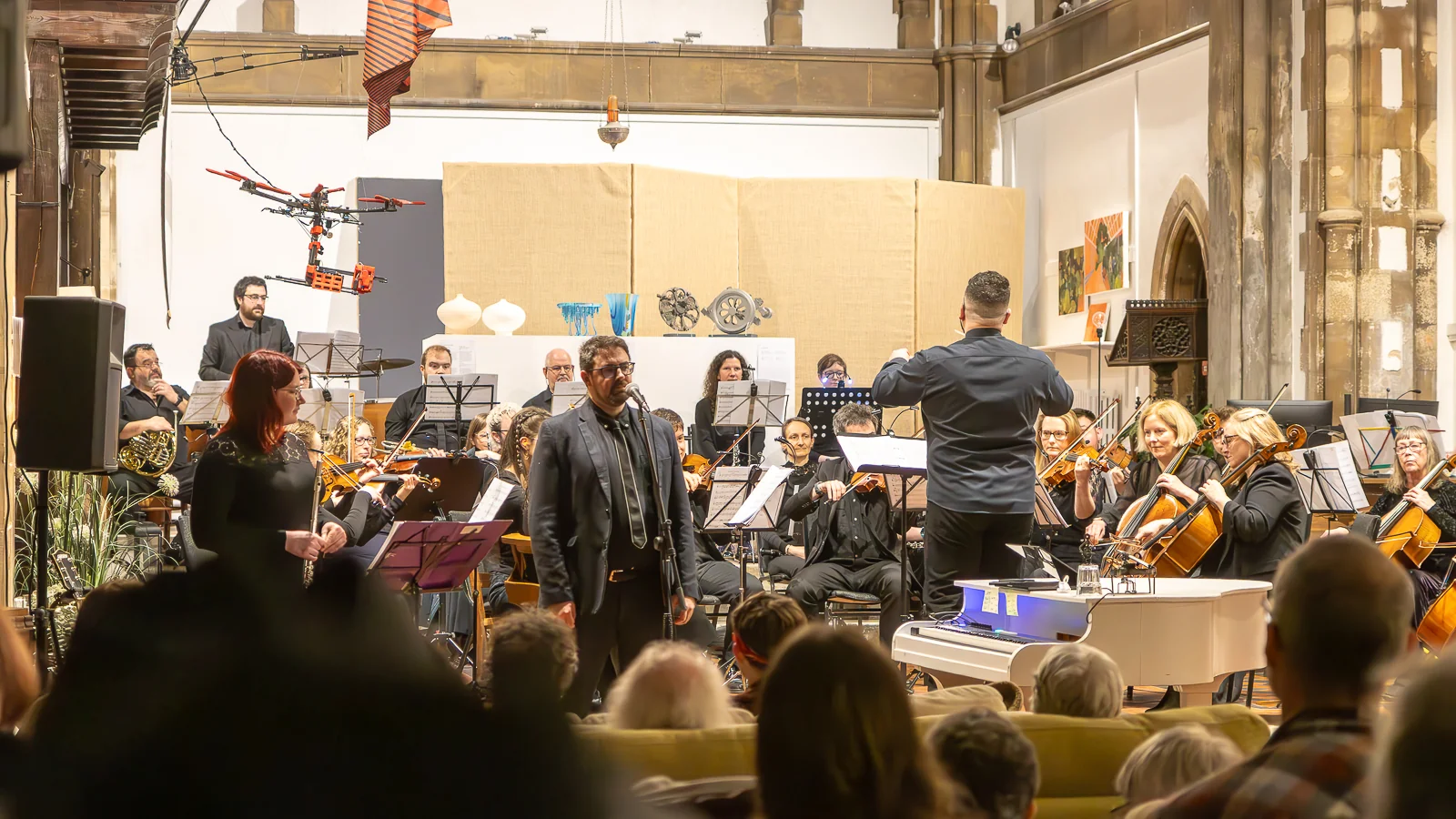 Richard F. Jackson performing with Roath Chamber Orchestra, 23rd March 2025 - Photo by Keith Bolton @old_aged_punk