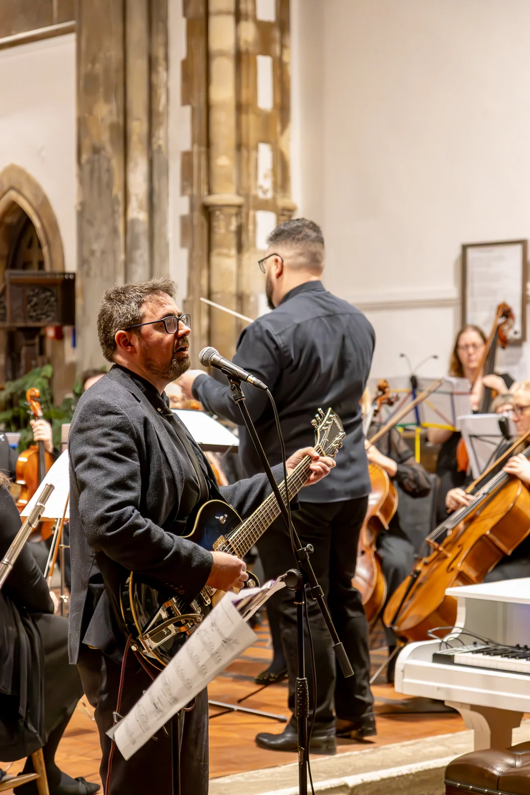 Richard F. Jackson performing with Roath Chamber Orchestra, 23rd March 2025 - Photo by Keith Bolton @old_aged_punk