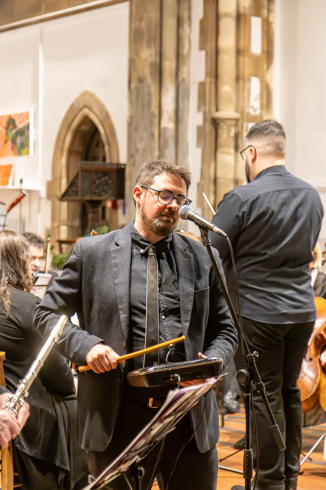 Richard F. Jackson performing with Roath Chamber Orchestra, 23rd March 2025 - Photo by Keith Bolton @old_aged_punk