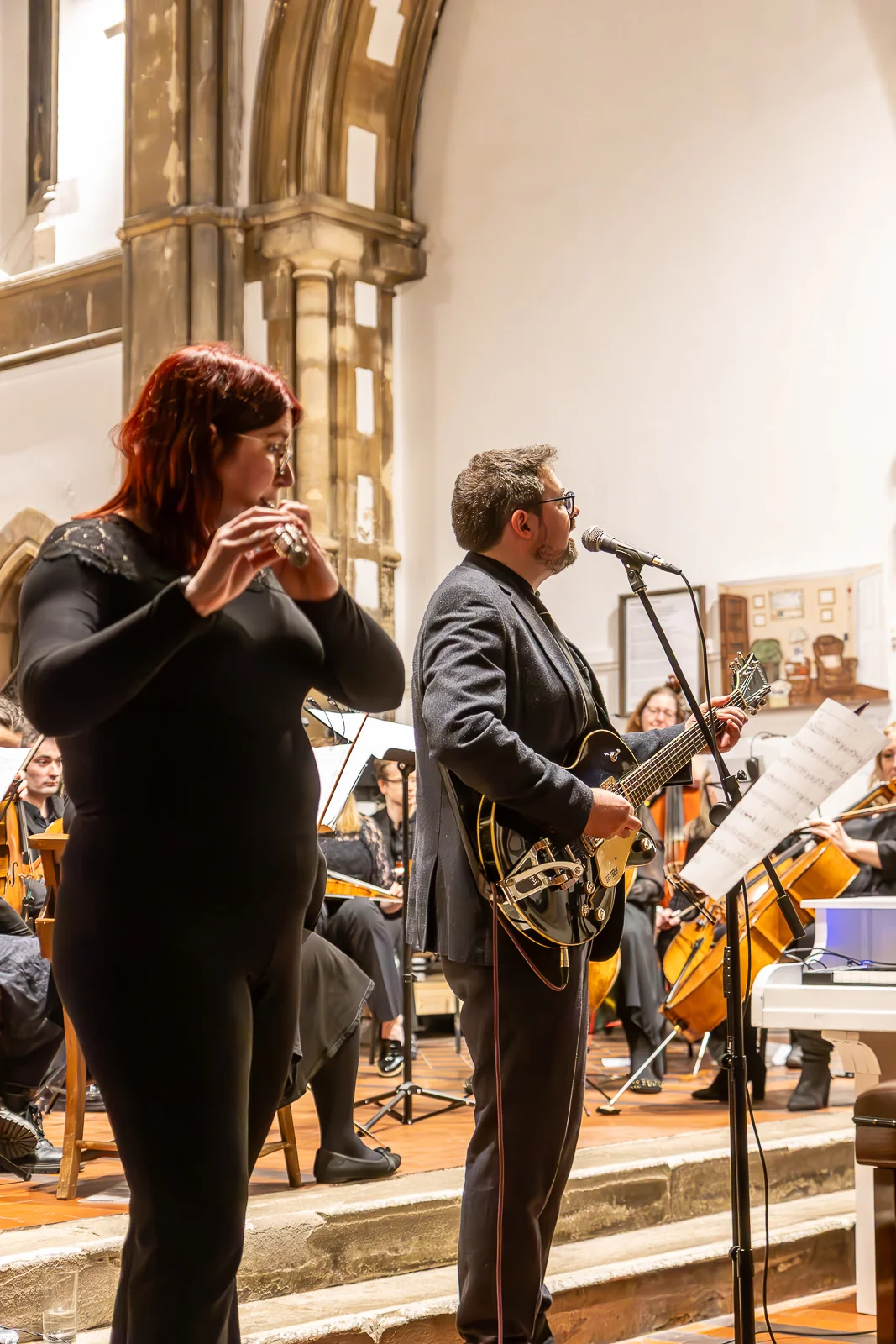 Richard F. Jackson performing with Roath Chamber Orchestra, 23rd March 2025 - Photo by Keith Bolton @old_aged_punk