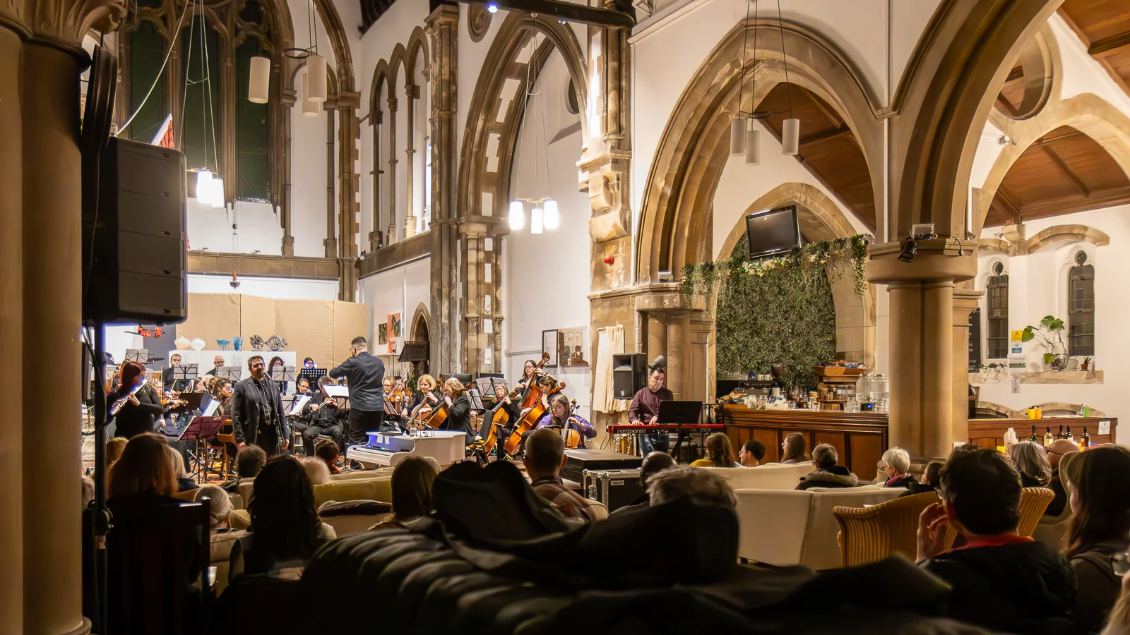 Richard F. Jackson performing with Roath Chamber Orchestra, 23rd March 2025 - Photo by Keith Bolton @old_aged_punk