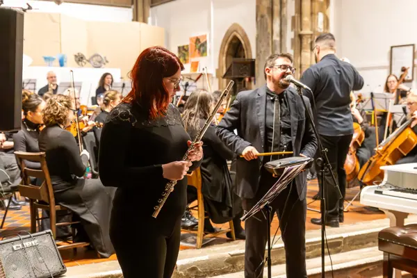 Richard F. Jackson performing with Roath Chamber Orchestra, 23rd March 2025 - Photo by Keith Bolton @old_aged_punk